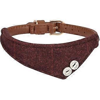 Cute Leather Pet Collar, Plaid Triangle Shawl, Triangle Shawl Tie Style For Dogs, Cats, Small Pet