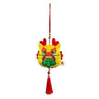 Chinesisches Neujahrsdrachen-Maskottchen gefüllte Plüsch-Hängeanhänger Jahr des Drachen-Ornaments für Auto-Haus-Frühlingsfest-Dekoration