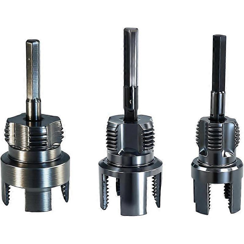 PVC Pipe Threading Tool Kit Internal External Pipe Threader Drill Powered PVC Threader Set