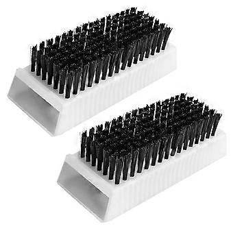 2PCS Fingernail Scrub Brush Hair Hand Clean Brush High Temperature Resistance Brush Portable Washing Hand Brush for Home Store Use (White)