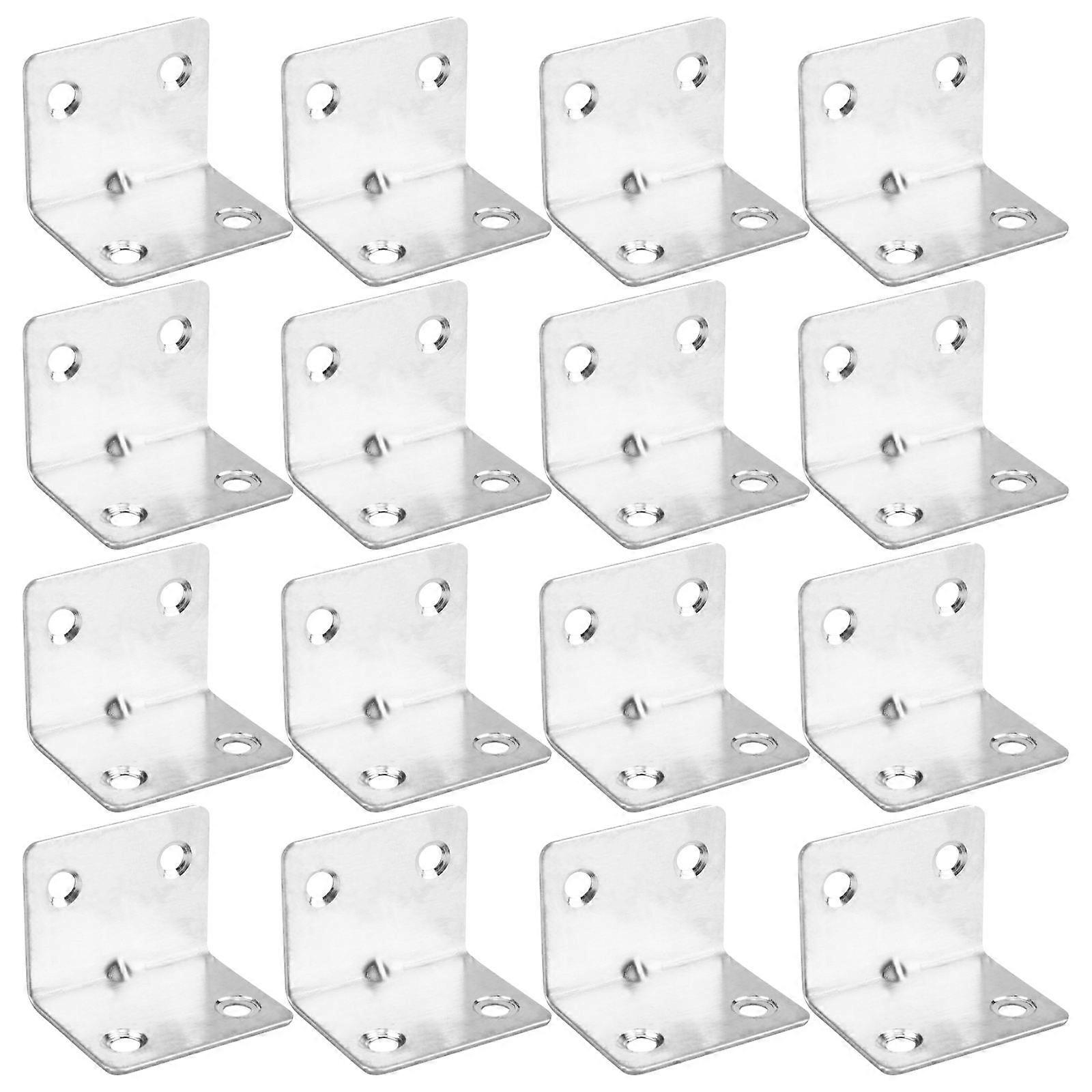 16 Pcs Corner Bracket Right Angle Bracket Heavy Duty Brackets Joint Fastener