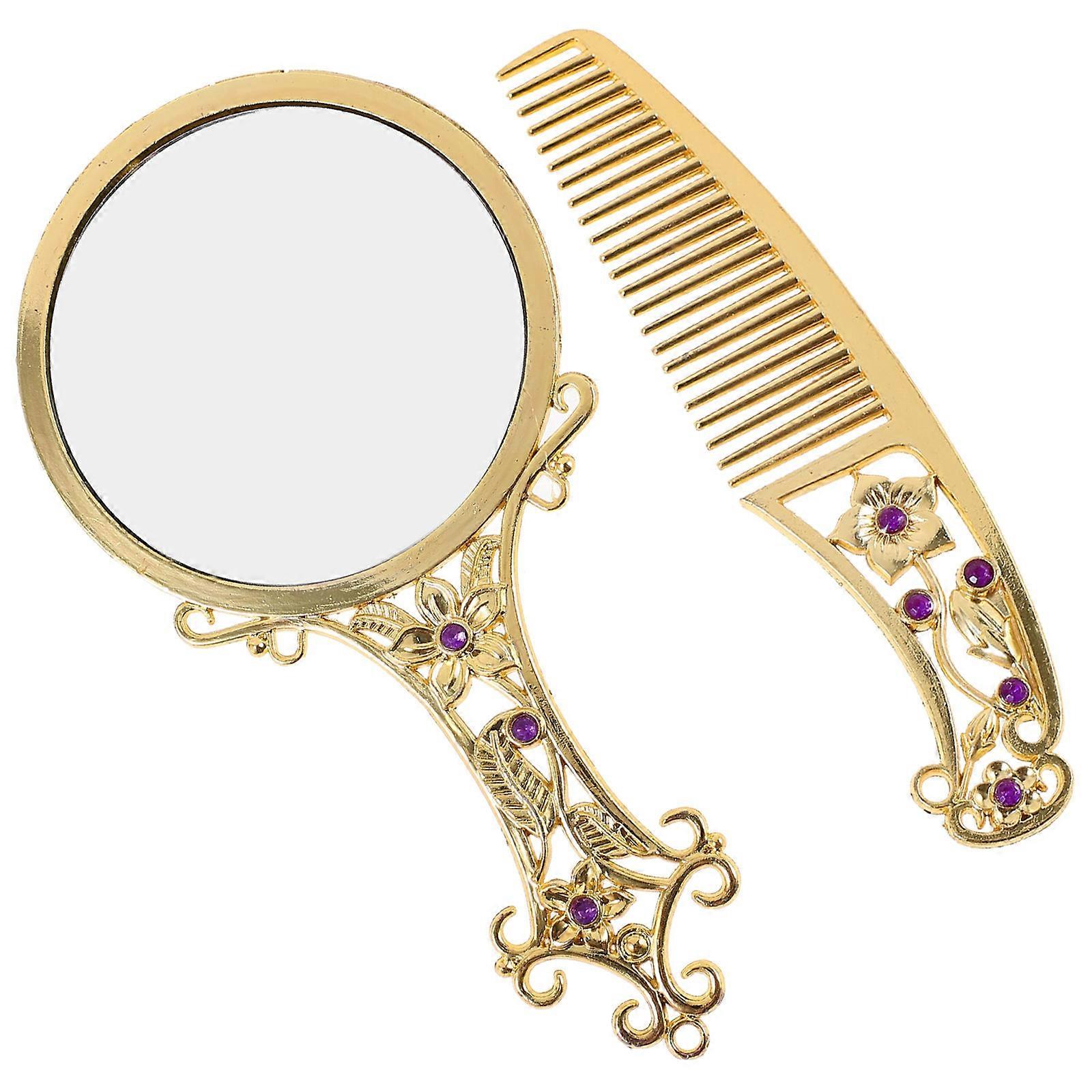 Foldable Vanity Mirror Compact Mirror for Makeup 1Set with Comb
