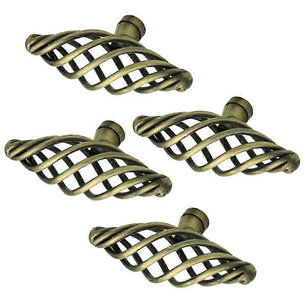 Alloy Door Knobs Nordic Bird Cage Design Pull Handle 4Pcs for Home Use
