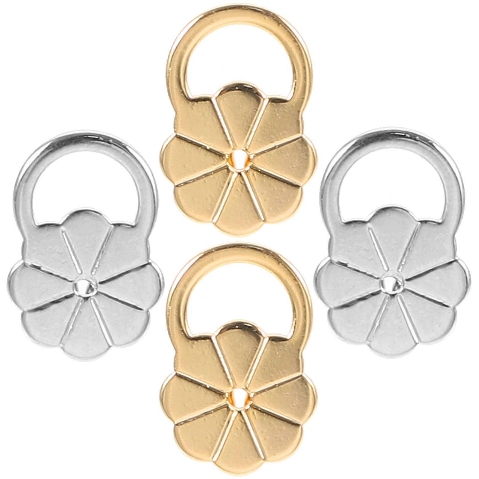 Assorted Color Metal Earring Backs for Stud Earrings 8Pcs Set