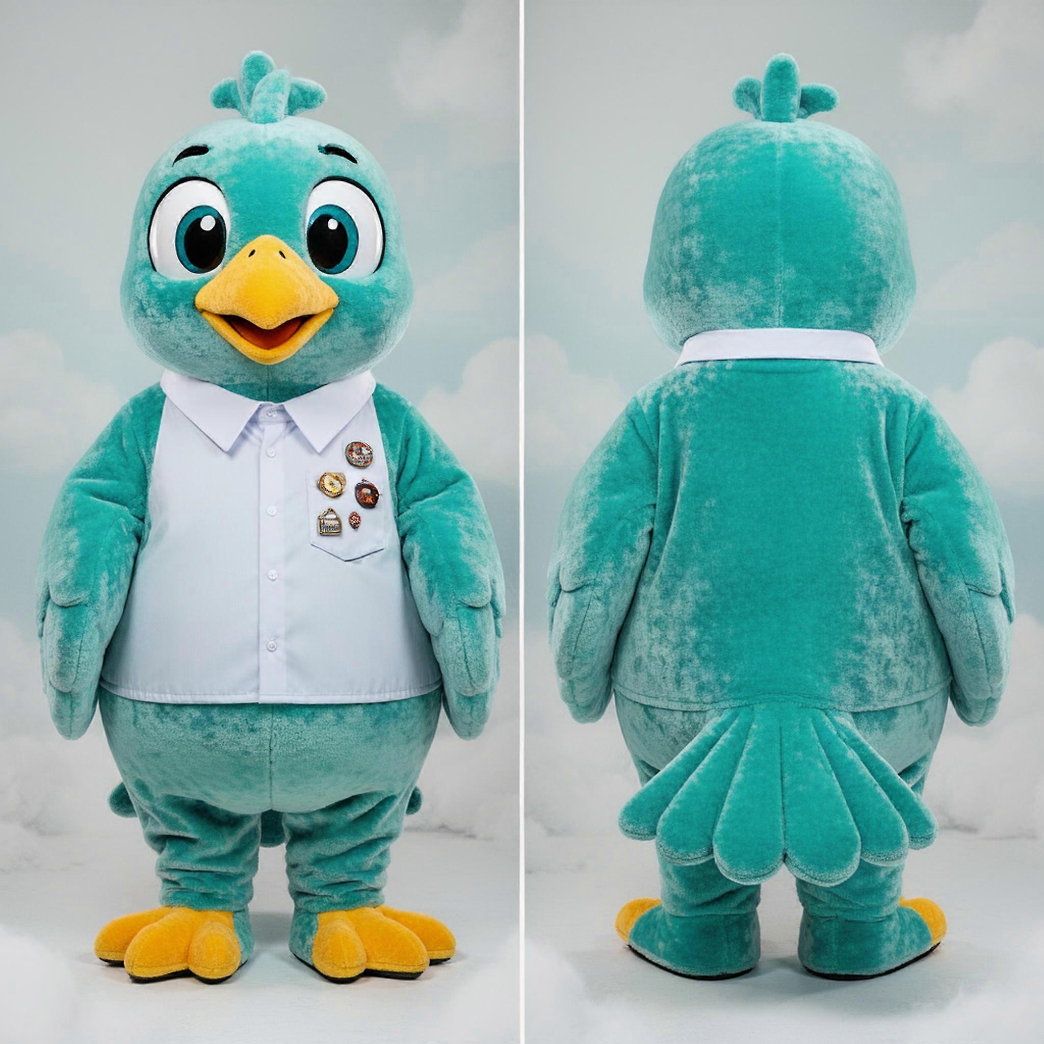 MASTICOT Cyan Soft Dove Mascot