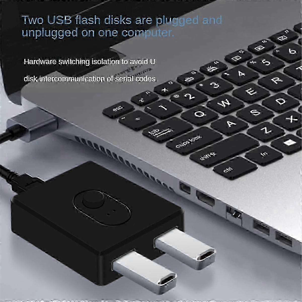 USB 2.0 KVM Switch for Keyboard - 1X2/2X1 Switcher for Mouse Computer Laptop Sharing