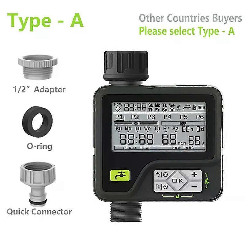 Eshico Super Irrigation System 6 Adjustable Program Rain Sensing Precise Automatic Timing Digital Water Timer Garden Sprinkling