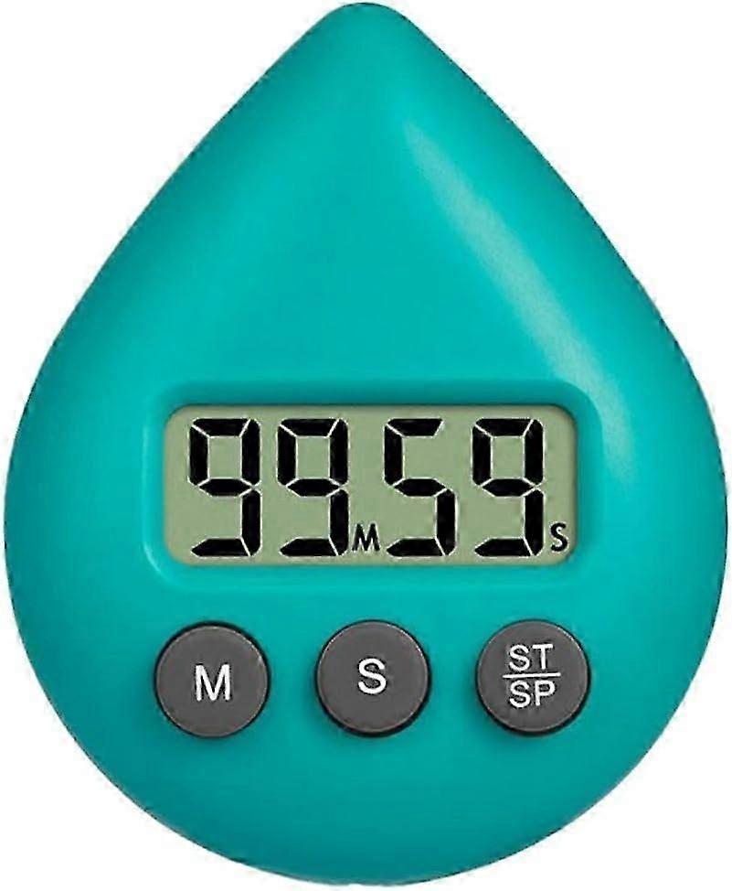 Electronic Kitchen Timer with Programmable Countdown, ABS Housing, Battery Operated, Light Green