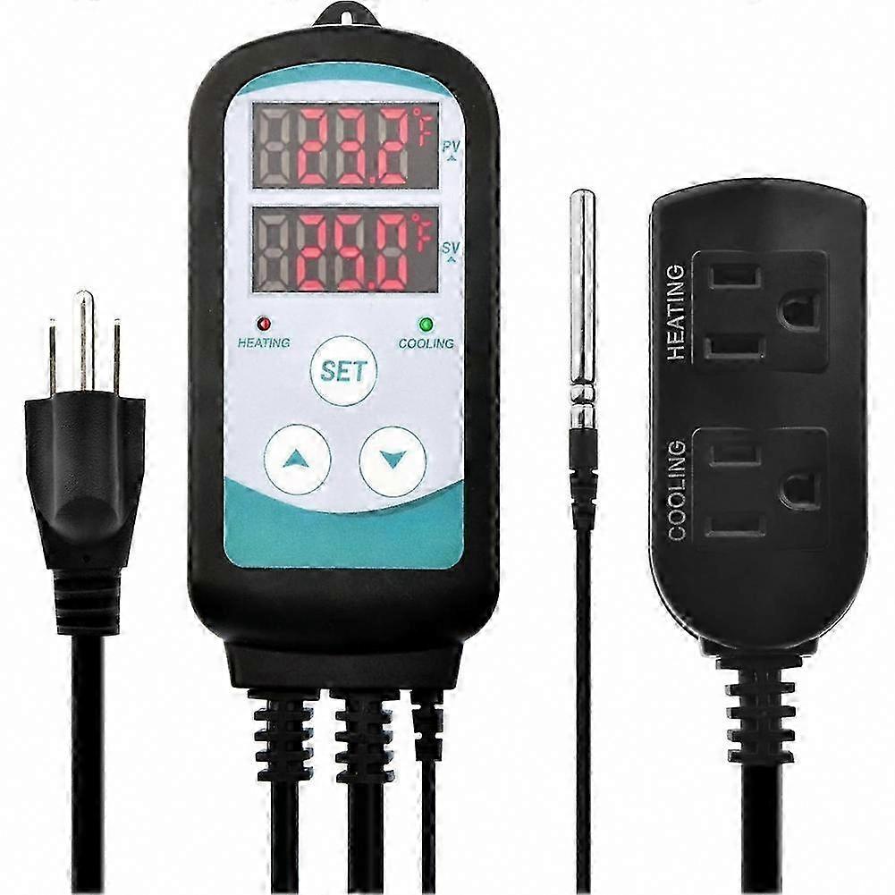 Greenhouse Heater Digital Temperature Controller Thermostat Plug, US Plug
