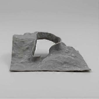 Reptile Corner Cave, 3D Printed Underground Cave Bearded Dragon Tank Decor, Snake and Shrimp Hides for Aquarium (Gray) _dj