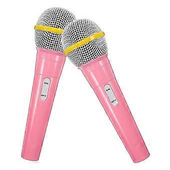 Colorful 2Pcs Microphone Shape Fake Mic for Cosplay Wedding Party