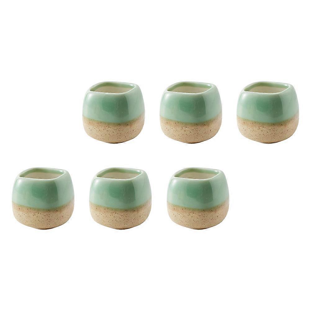 Succulent Planter Ceramic Pots for Storage 6Pcs Mini Flower Containers