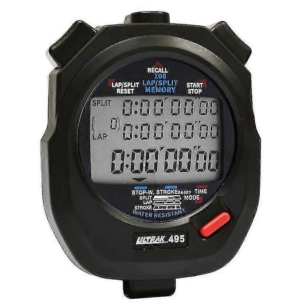 Dual Split Memory Stopwatch with Large Display for Sports Timing