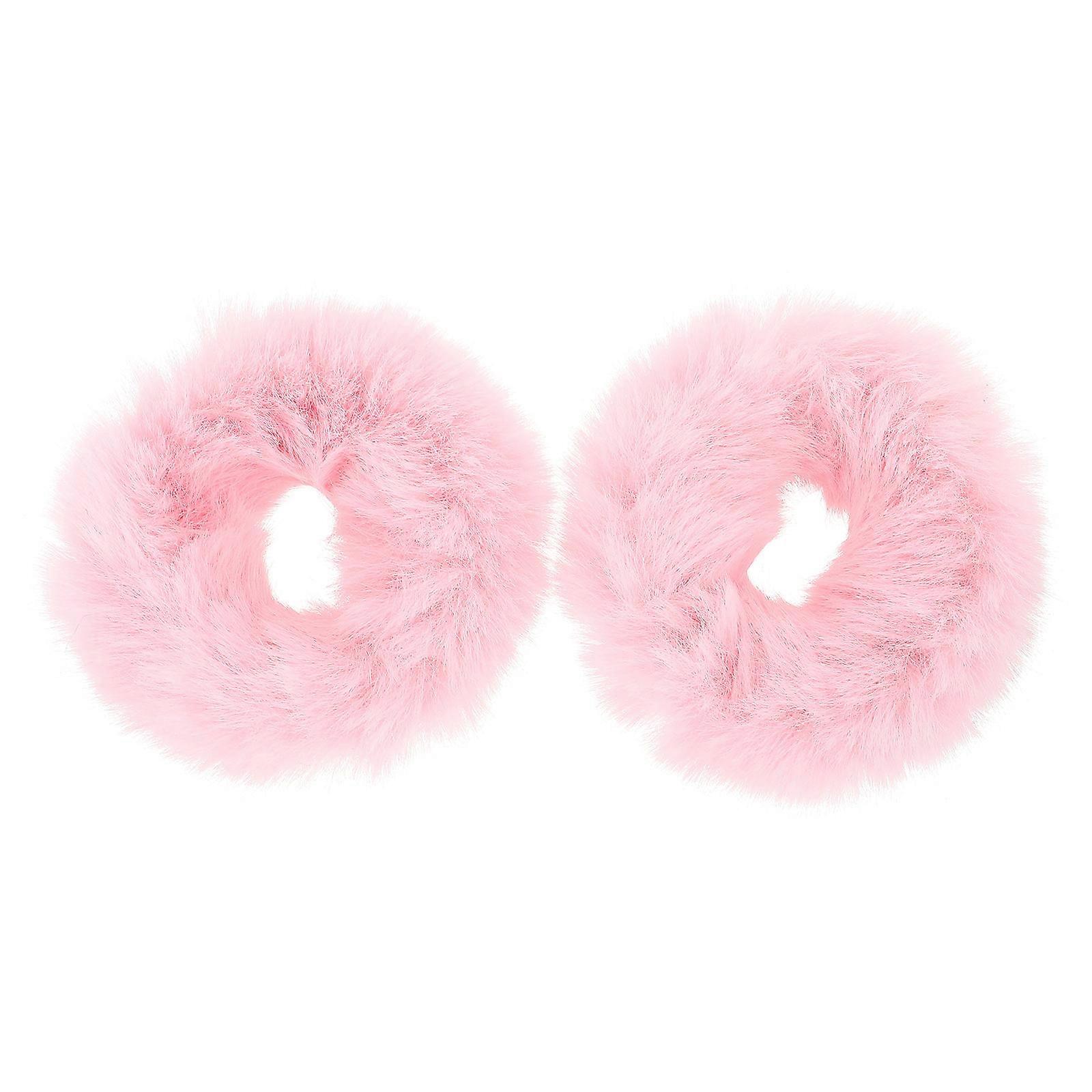 Élastiques à cheveux ronds roses pour enfants (lot de 2)