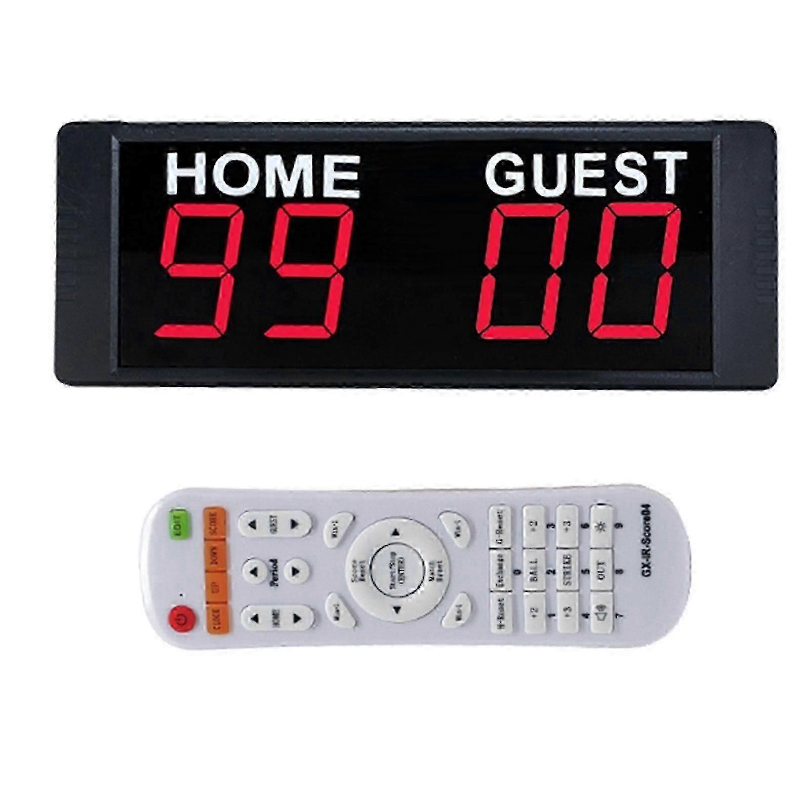 Mini Electronic Scoreboard Professional Multifunction Remote Control Wall Mount-Good