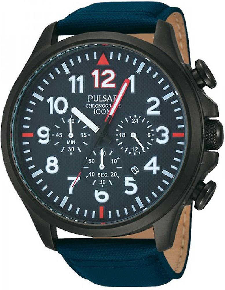 Pulsar sports Quartz Analog Man Watch with Pt3327X1 Cowskin Bracelet