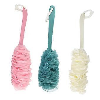 3pcs Long Handle Shower Brush Set for Back Scrub and Deep Body Exfoliation Massage