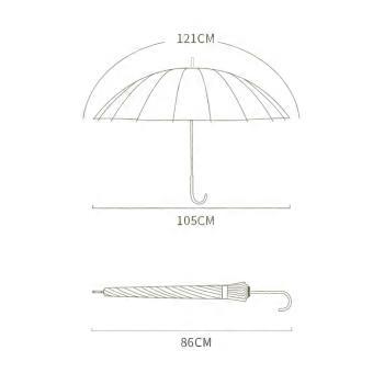 Purple Automatic Long Handle Umbrella for Women, Windproof DualUse Design, Elegant Rain and Sun Style