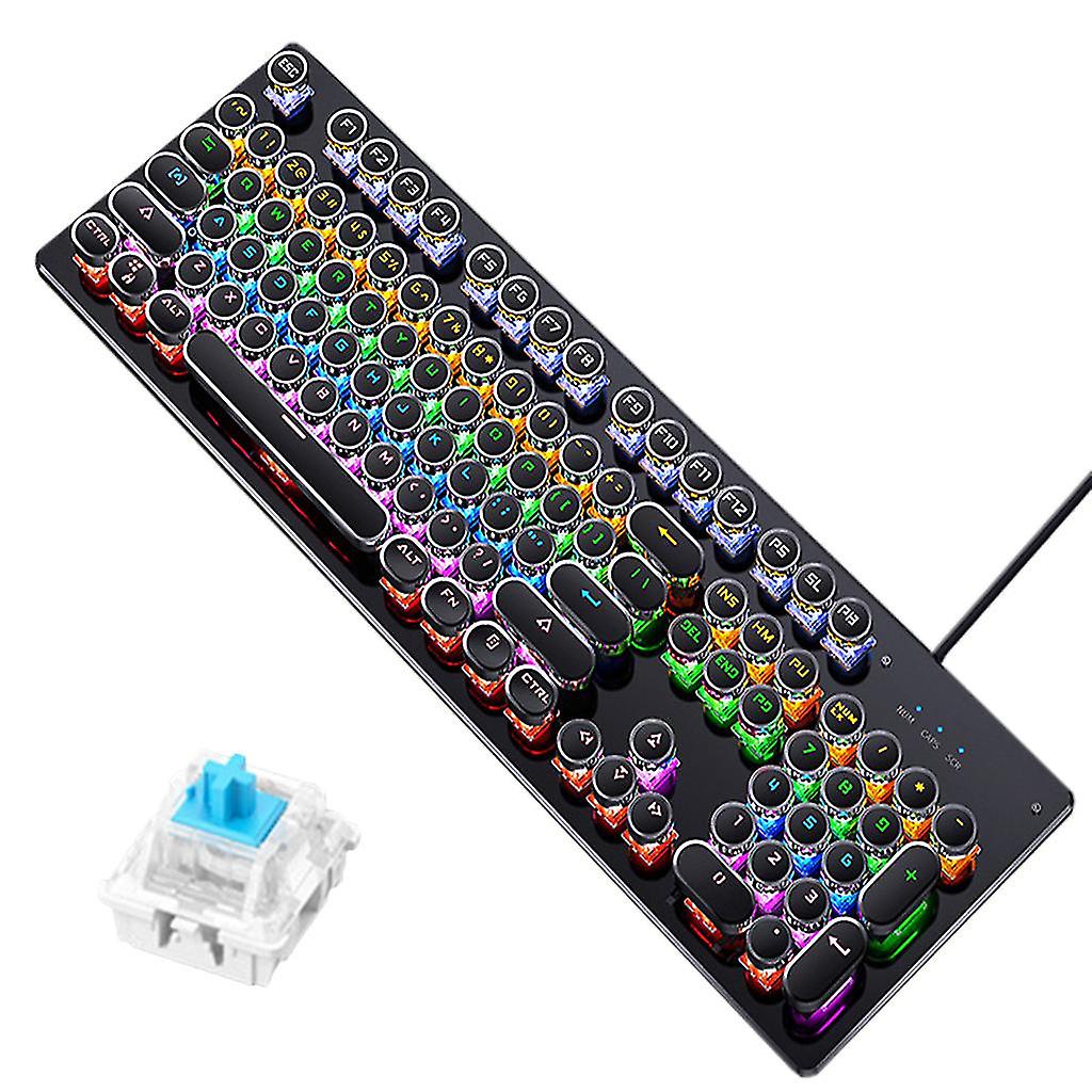 Wired Mechanical Keyboard Mouse 104keys Led Backlight Gaming Keyboards Compatible With Pc