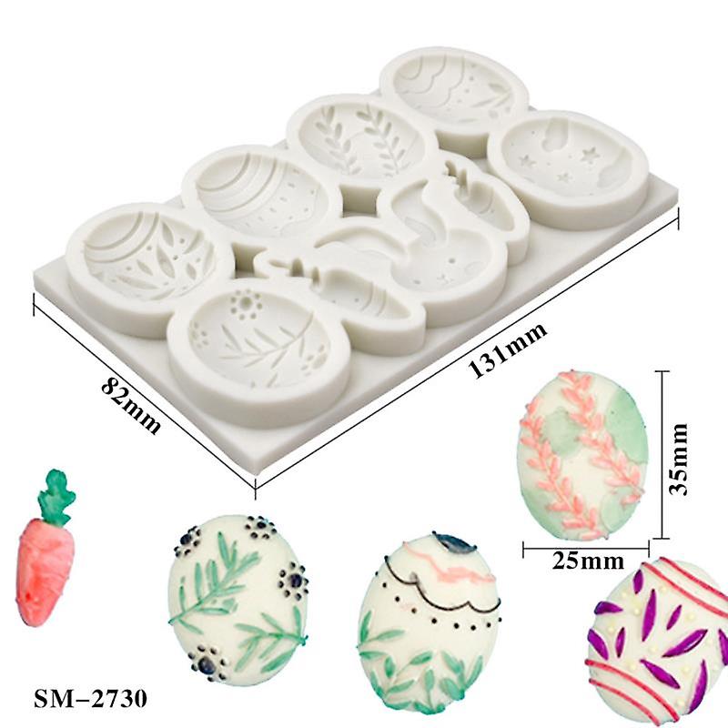 Happy Easter Egg Set Cake Decor Cartoon Bunny Chocolate Fondant Baking Mold