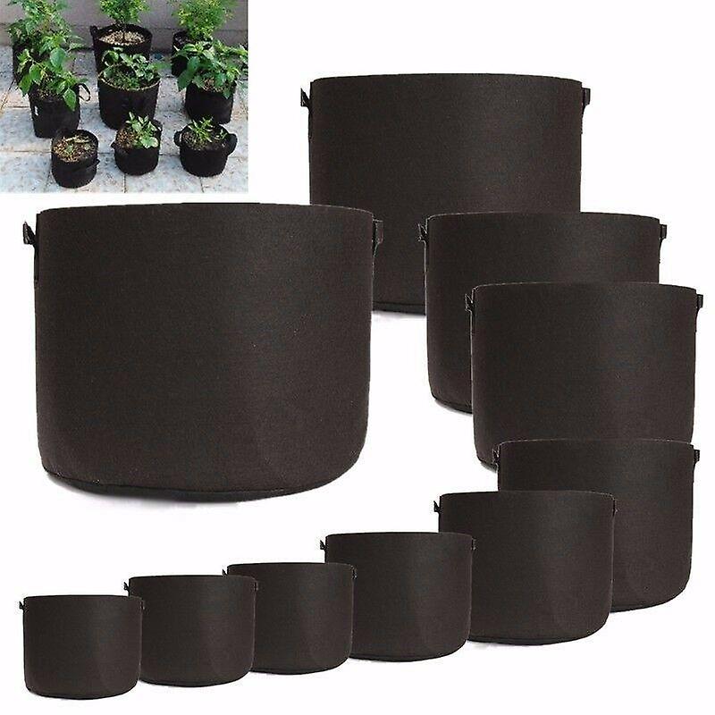 Black Thickening Fabric Plant Pot Pouch - Root Container Grow Bag Tool Gift