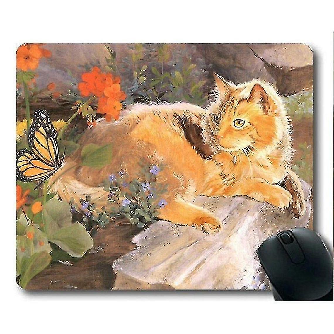 (260x210x3) Mouse Pad, Cat Paint Mouse Pad, Mousepad, Computer Mousepad Cat279