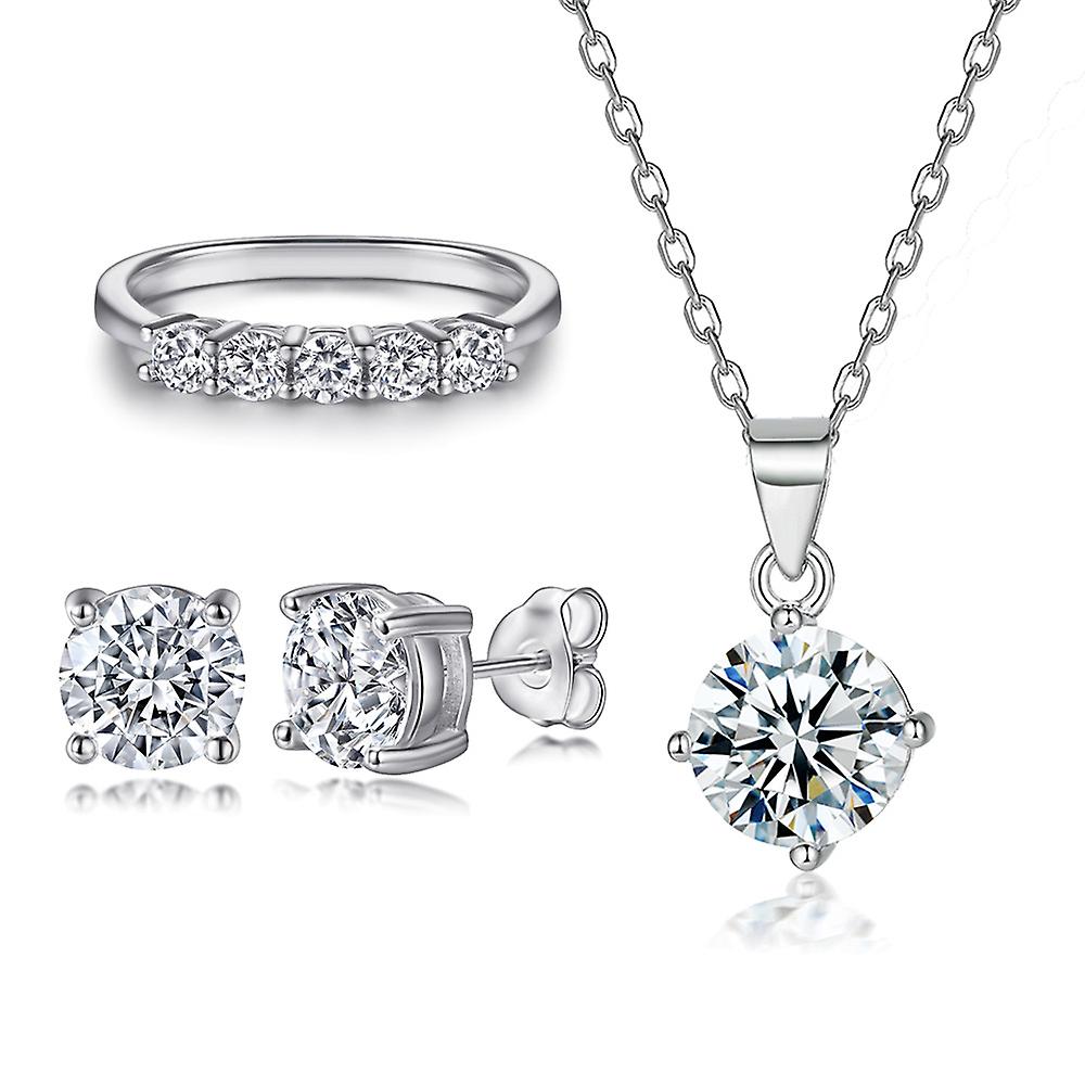 Women's Three Piece Sterling Silver Jewelry Set