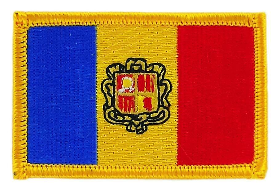 Patch Patch Patch Brode Flag Andorra Andorra Thermocollant Insigne Blason