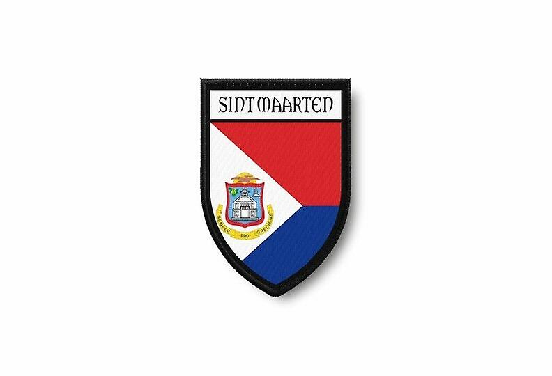 Patch Ecusson Termocollant Bord Brode Flag Prints Saint Martin Sint Marteen