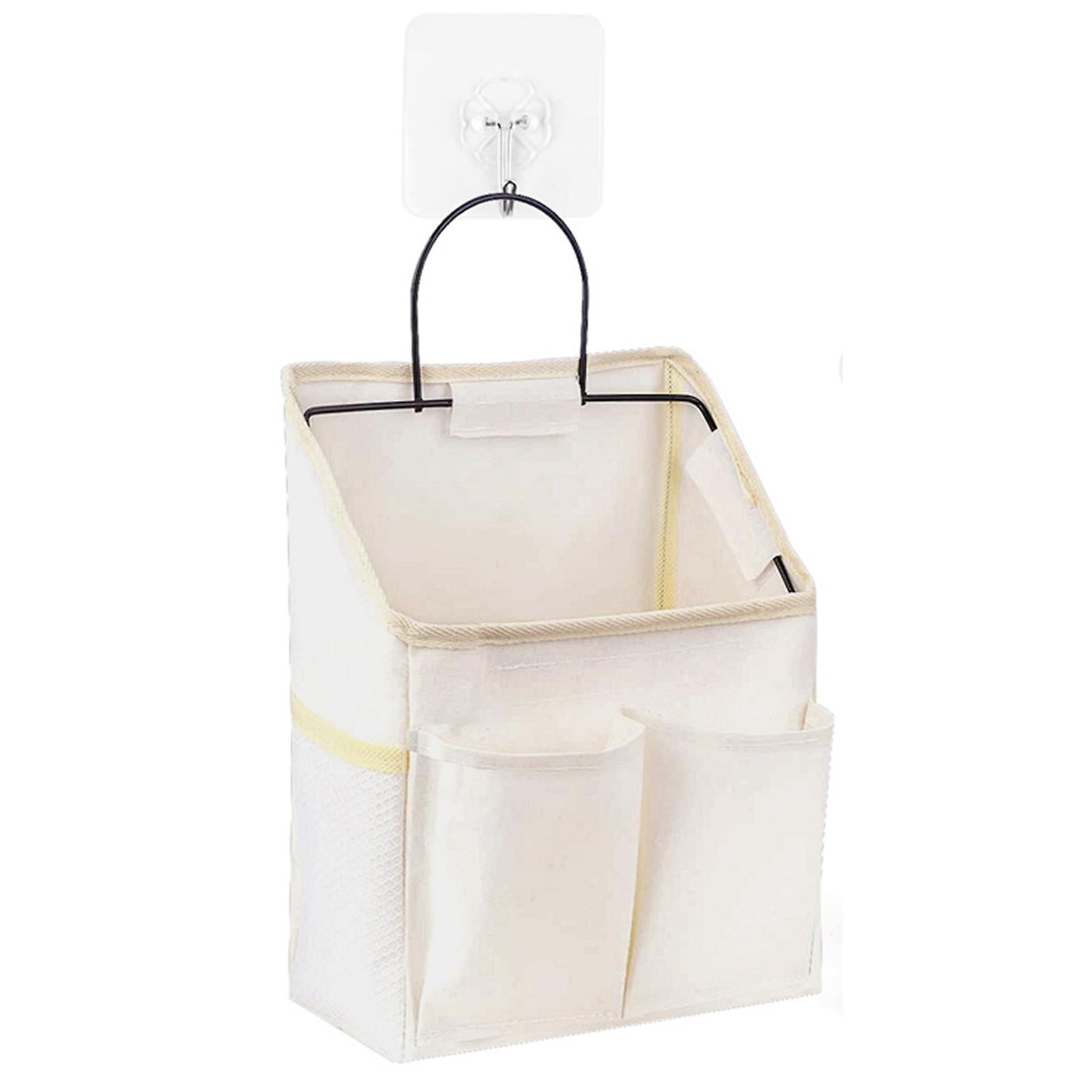 Hanging Storage Caddy Bag Hangable Box With Sticky Hook For Dormitory Bathroom Bedroom