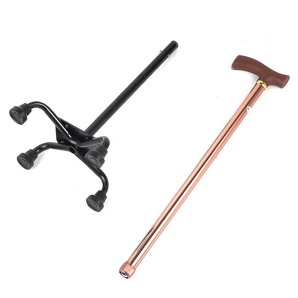 Telescopic Anti slip Four leg Metal Cane Safety Walking Stick Cane for Elder Disability