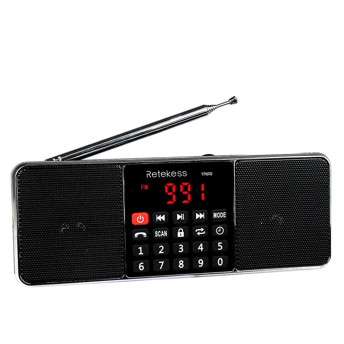 Black Tr602 2-band Bluetooth Radio Mp3 Playback Cross-border Source