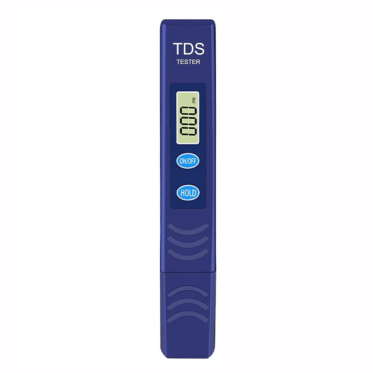 TDS-Messgerät, elektronischer Wassertester mit Messbereich von 0-9990 ppm, digitaler Wasserteststift für Ferne Navy-Blau