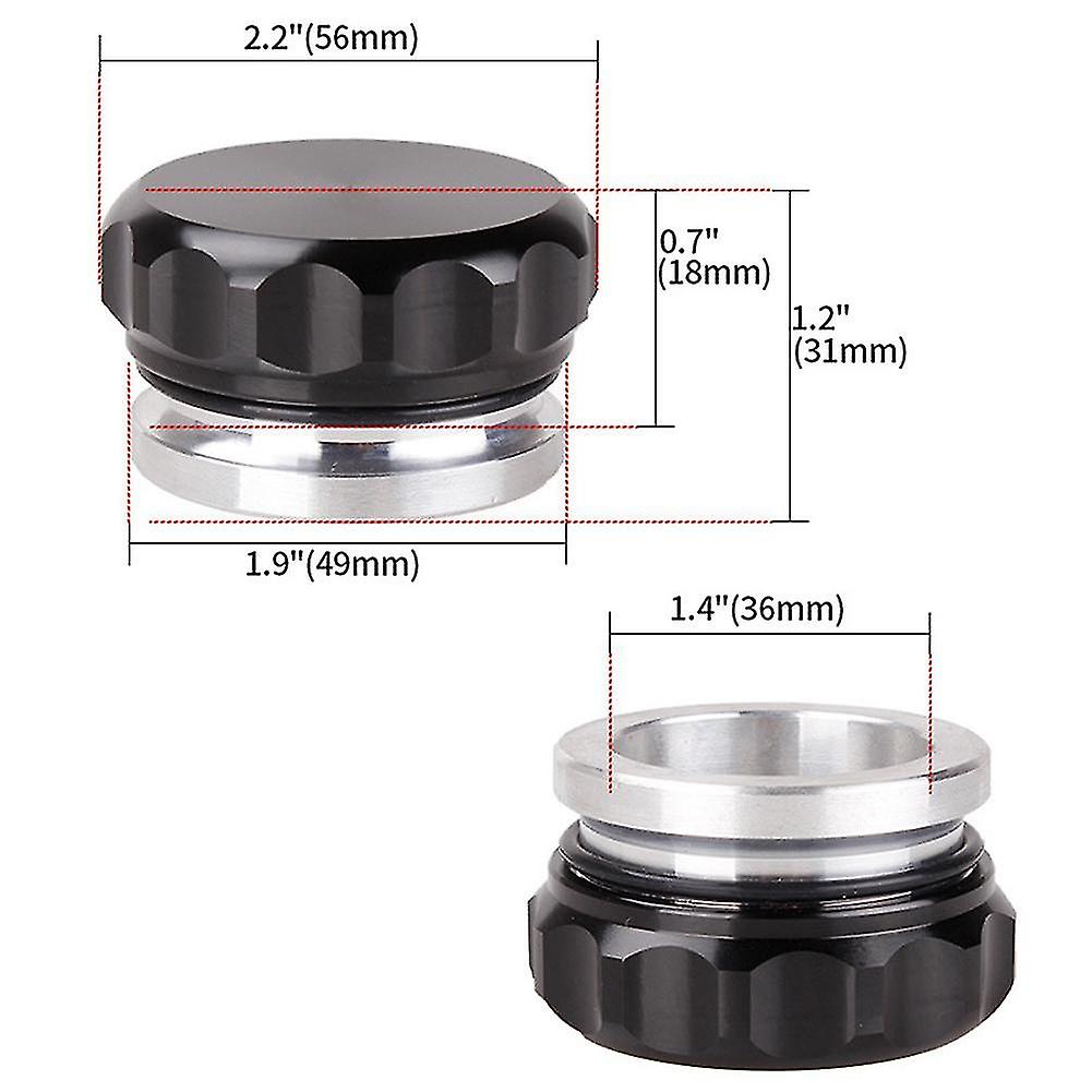 1", 2", 2.5" alumiinihitsaus täyttökaulaan ja korkkiöljyyn polttoaineen ylijännitesäiliön vesisäiliön jäähdyttimen ja jäähdytysnesteen säiliön korkit lisävarusteet