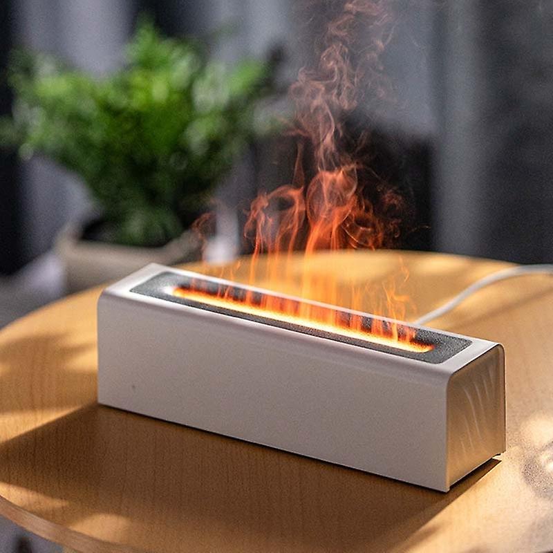 DQ711 Flame Aromaterapi Diffusor Luftfuktare DQ711 Vit