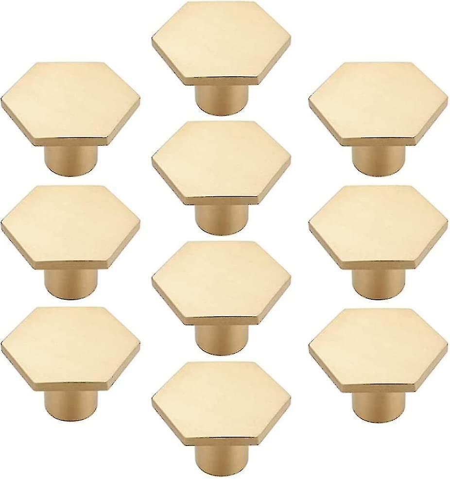 Knobs Hexagon Knobs Shoe Cabinets Knob And Pulls Brushed Hexagon Handles For Cupboard Wardrobe Dresser Drawer Door Handles Knobs(10pc