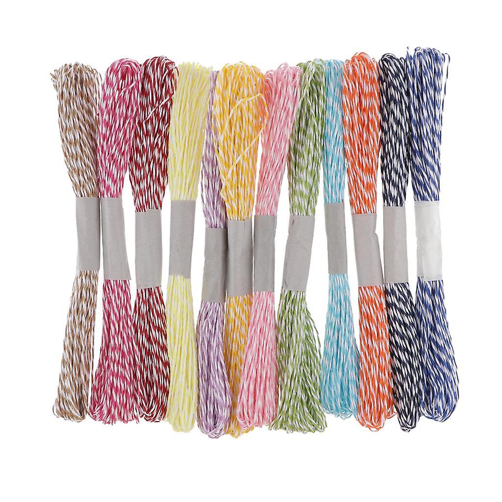 12 Pieces Raffia Paper Cord Craft Rope Twine String for DIY Jute Rope