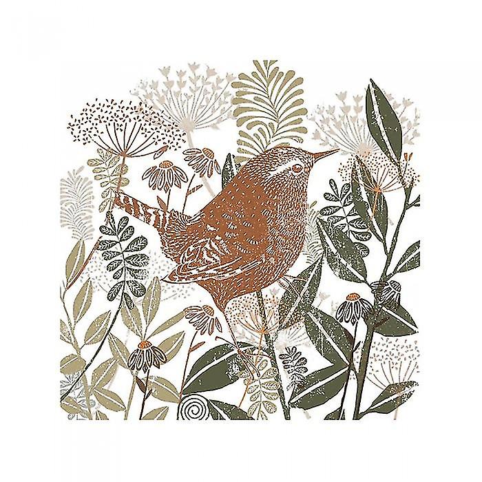 Summer Thornton Woodland Nature Wren Print