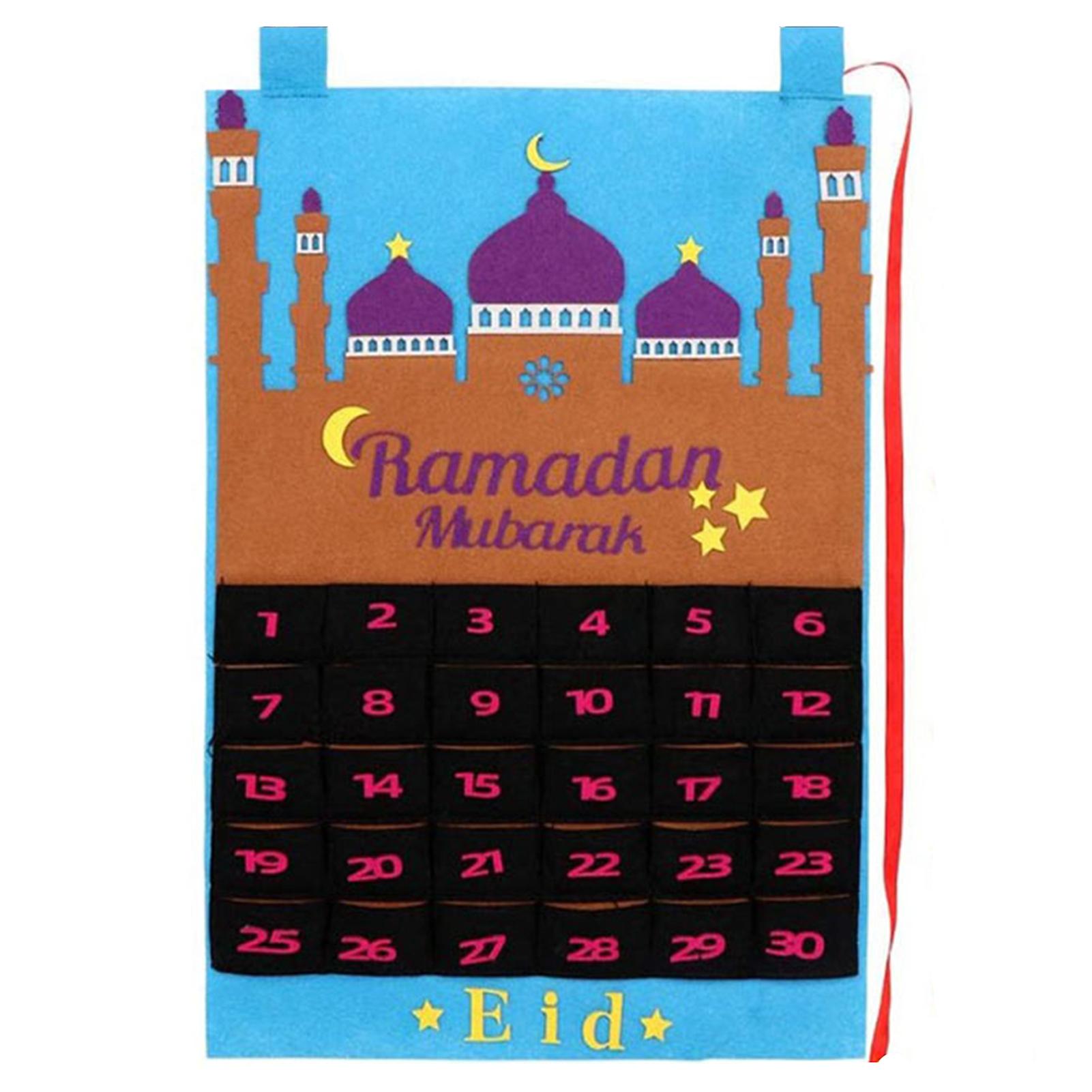 Ramadan Eid Hanging Countdown Calendar Decorations Creative Pendant