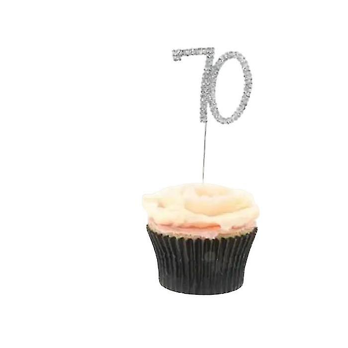 Diamante 70th Cake Topper