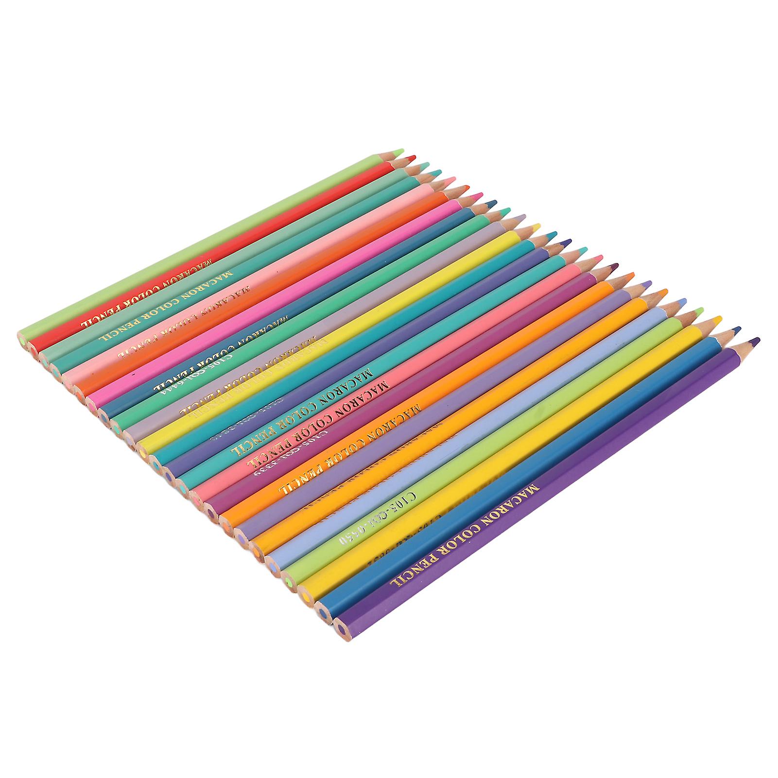 24Pcs Colored Pencils Assorted Pre Sharpened Vibrant Luster Smoothing Sketch Pencils for Coloring Painting Drawing 