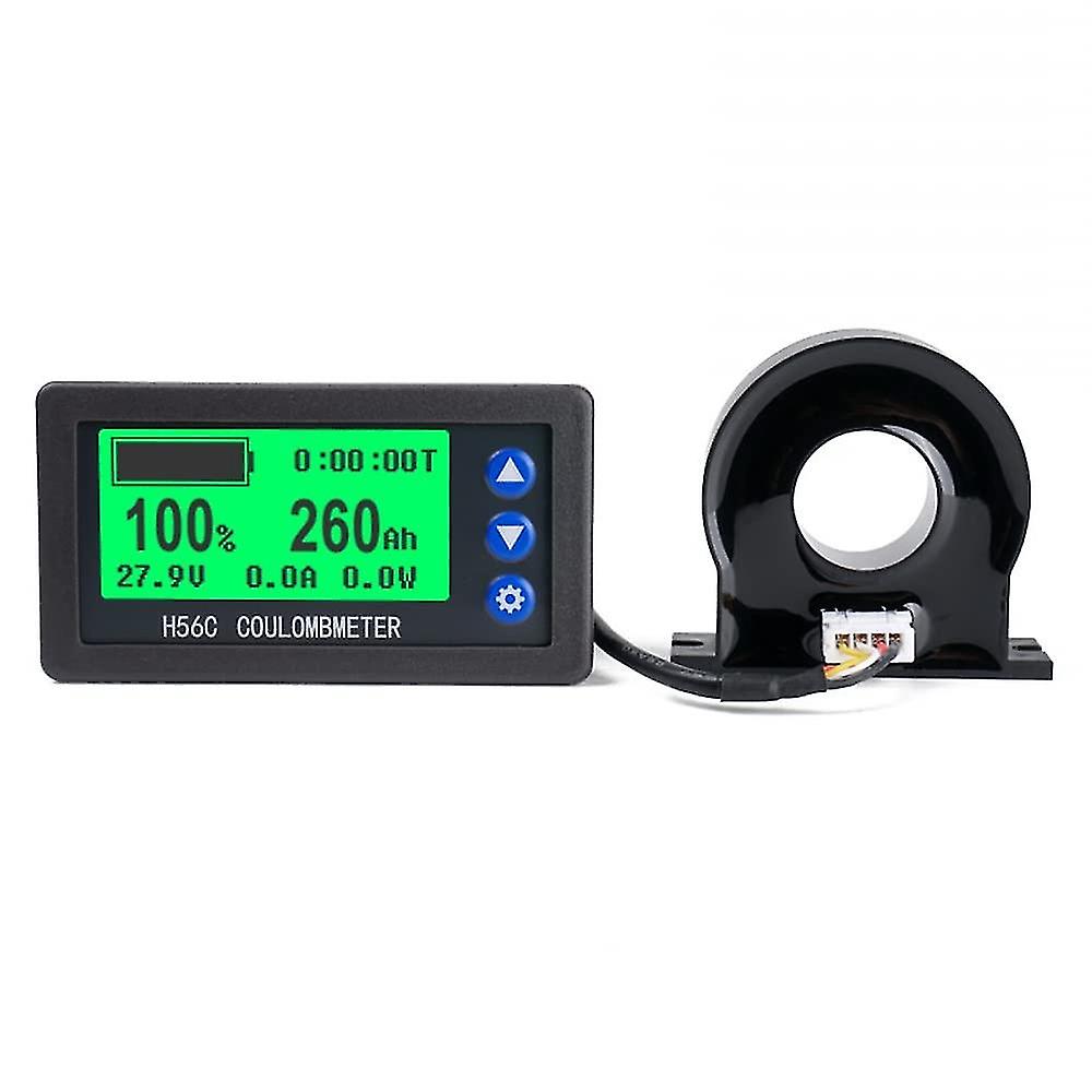 Battery Monitor Hall Sensor Coulomb Tester 100v50a  Digital Voltmeter Ammeter Battery Capacity Power Electricity Ah Voltage Meter Coulometer For Rv,ca