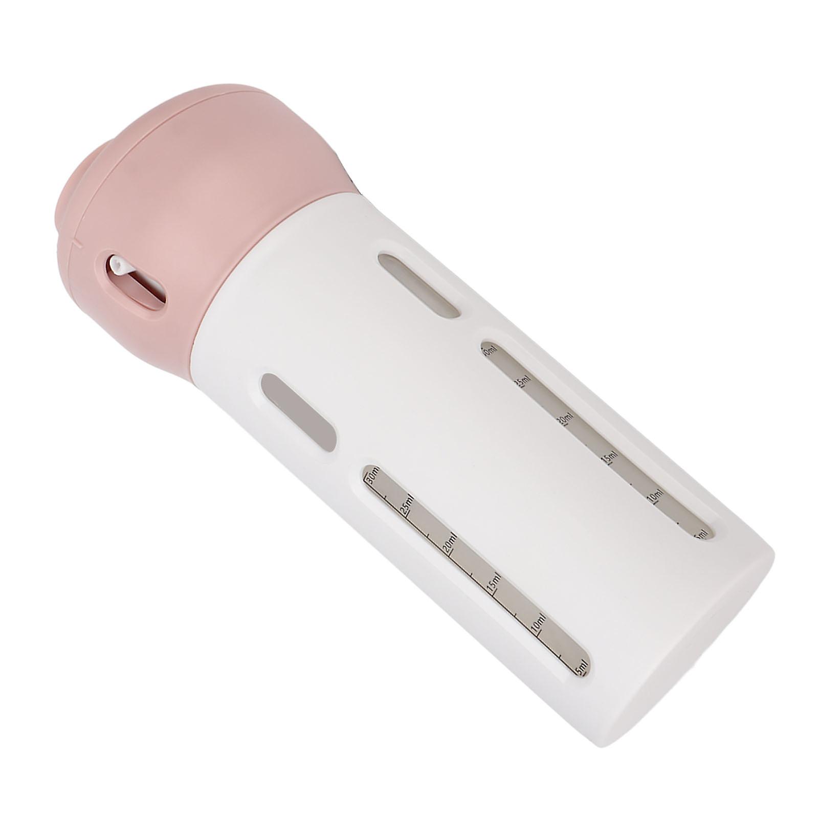 4 in 1 Travel Dispenser Leakproof Refillable Portable Travel Container with Sticker for Perfume Shampoo and Conditioner Pink