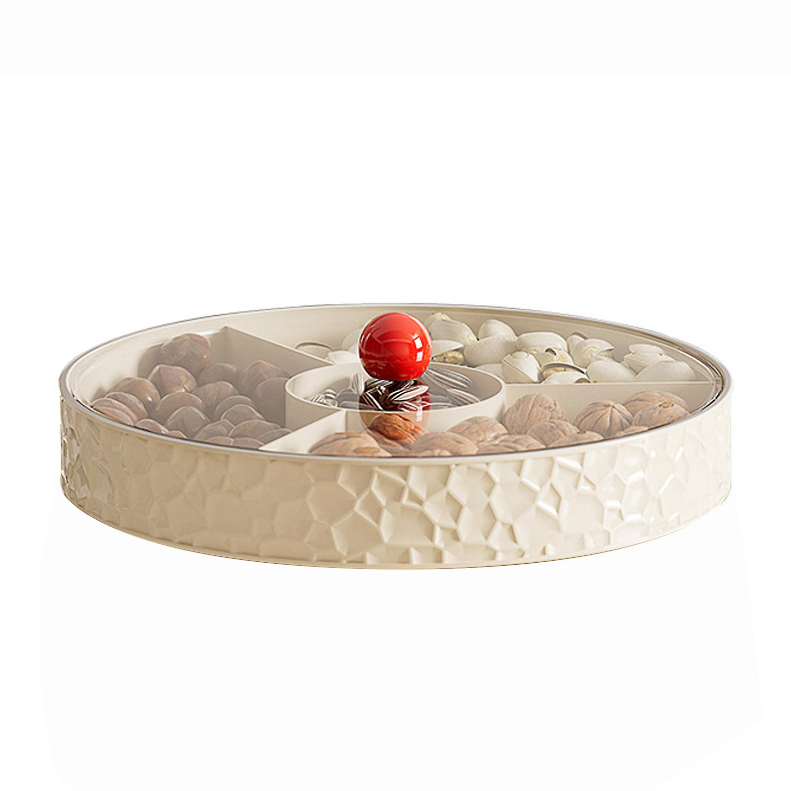 Fashion Fruit Plate with Multi-Grid Multi-Purpose Pea-Nuts Container for Family Gatherings