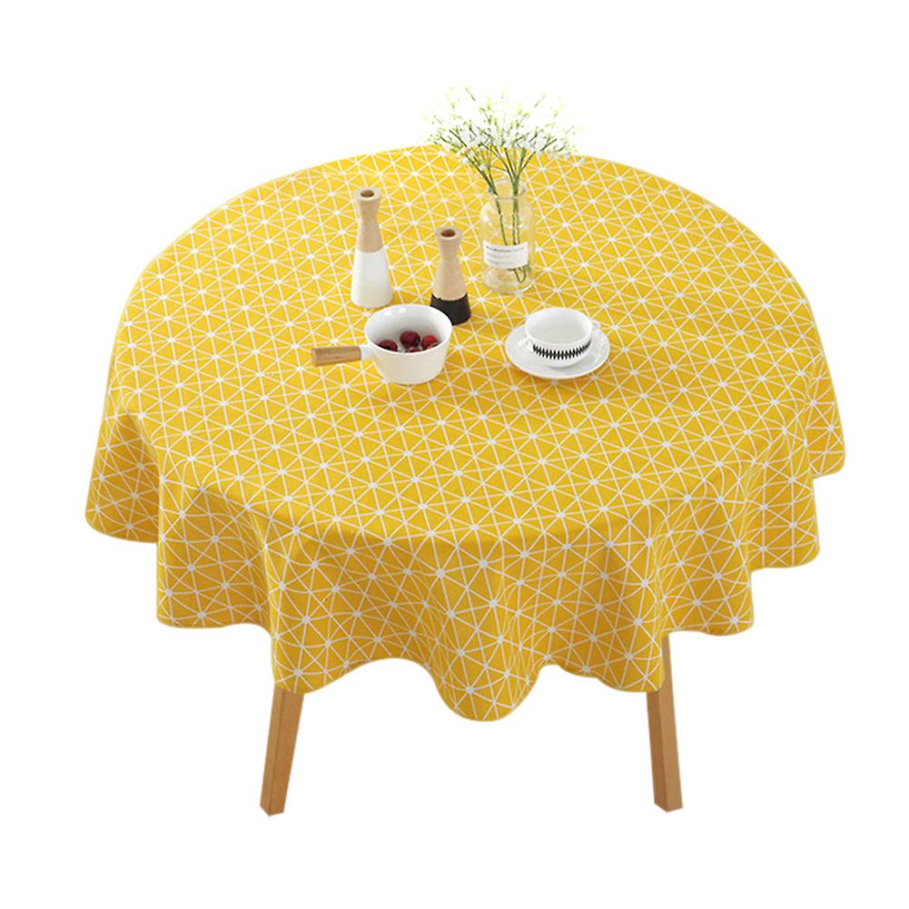 Table Decor Round Party Geometric Patterns Tablecloth Simple Dinning Home Decoration