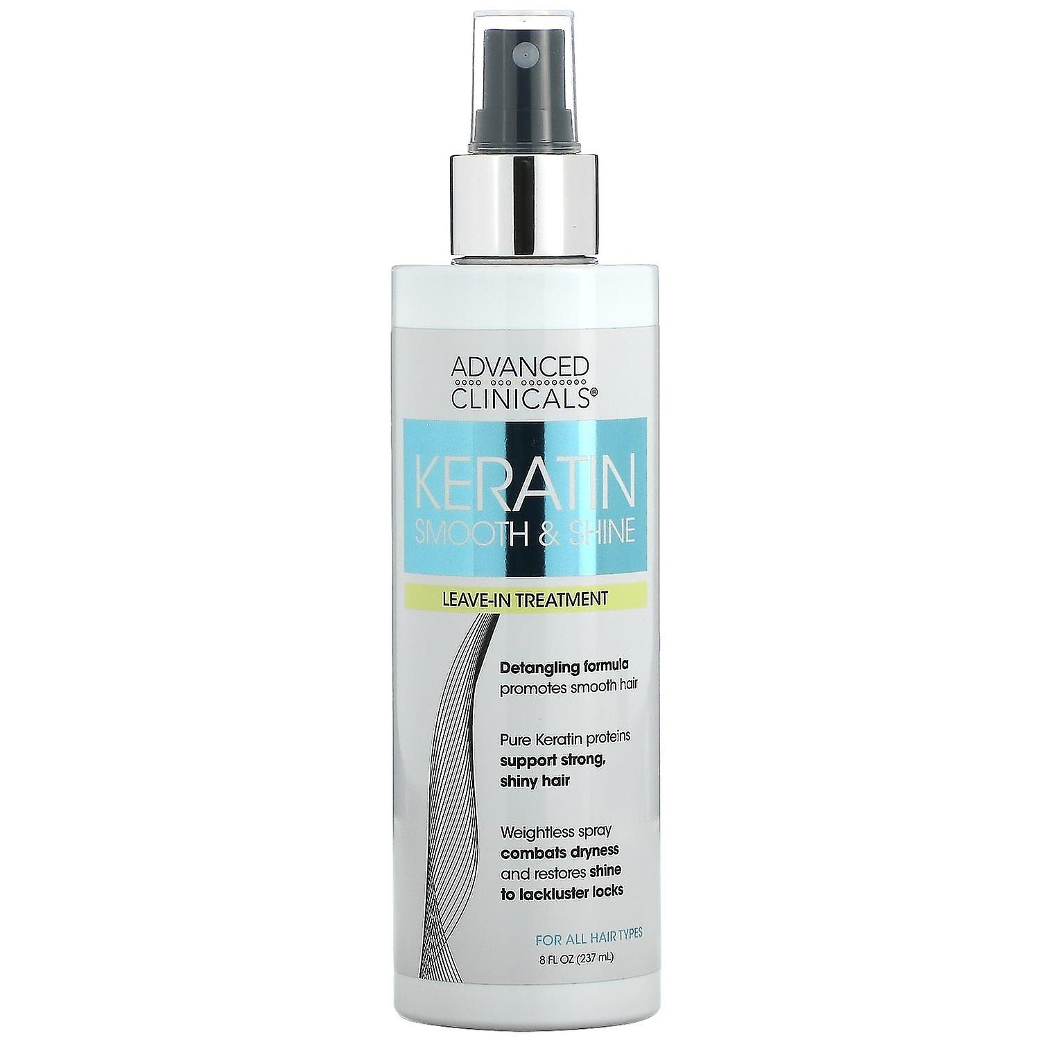 Advanced Clinicals, Keratin, Smooth & Shine, Leave-In Treatment, 8 fl oz (237 ml)