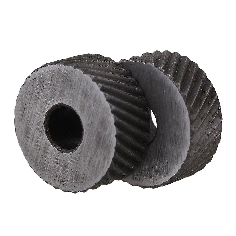 2PCS 19 x 8mm Knurl Wheel Tool Diagonal Coarse Twill Pattern 1.5mm Pitch Roller
