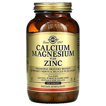 Solgar, Calcium Magnesium Plus Zinc, 250 Tablets