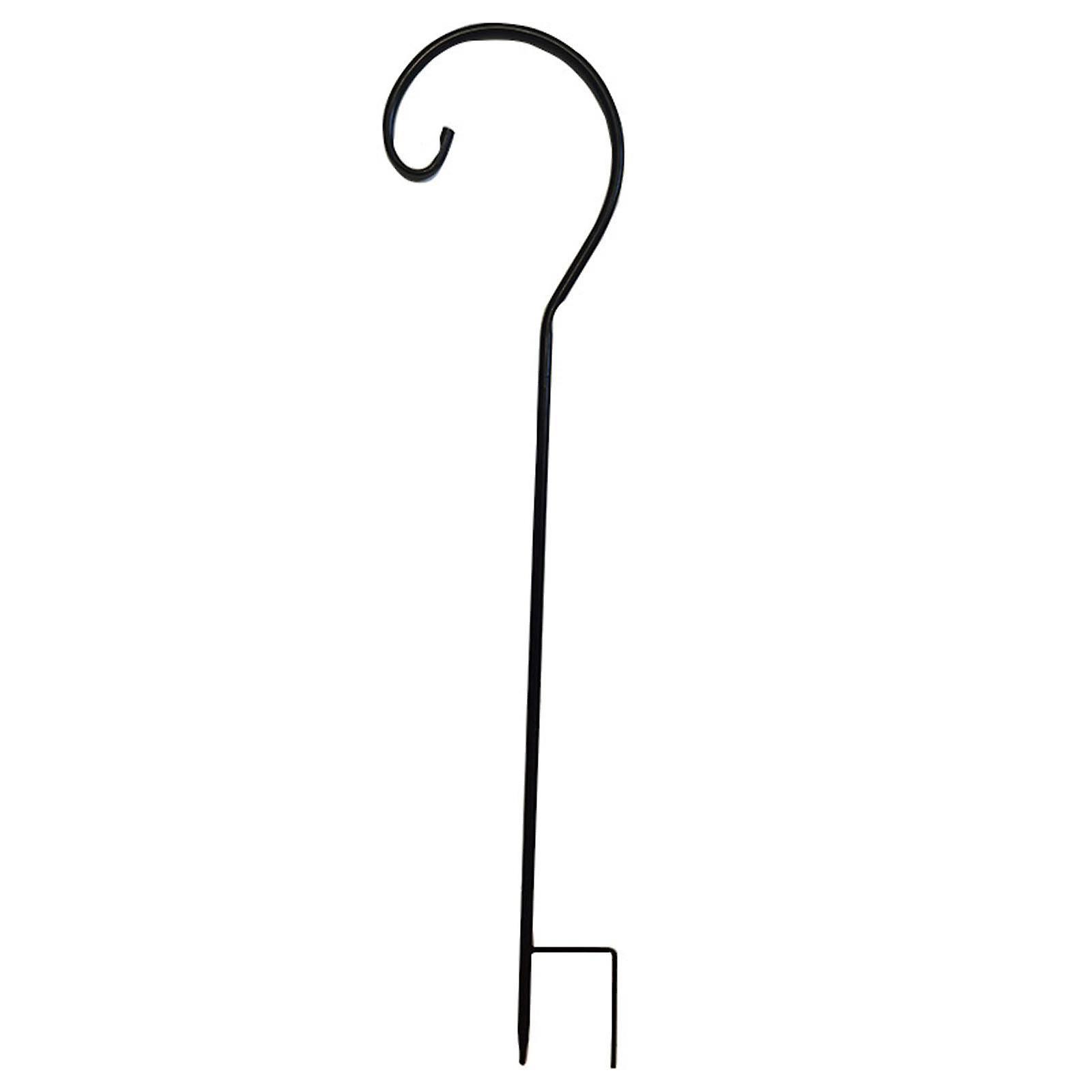 Wrought Iron Shepherd Hook Bird Feeder Bracket for Outside Yards Wind Chimes A