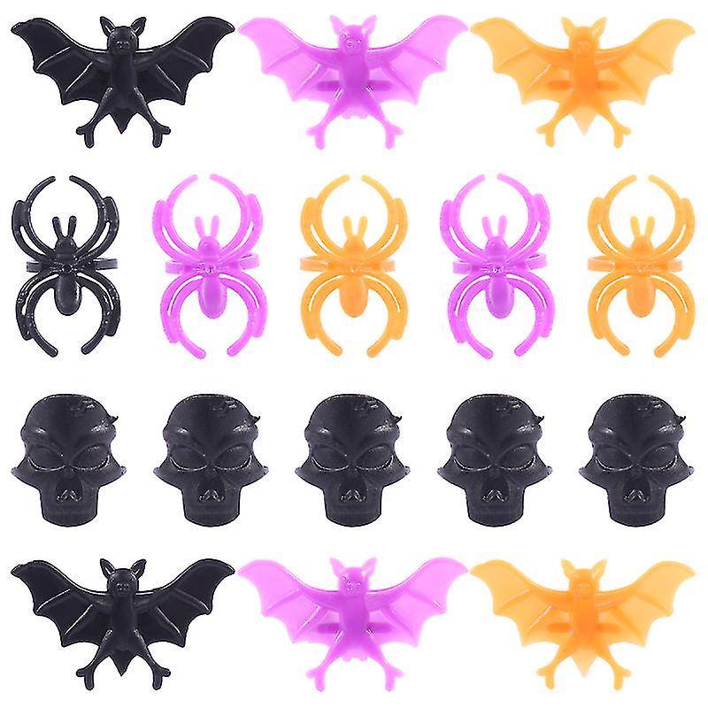 60pcs Plastic Ring For Halloween Decor
